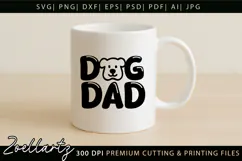 Dog Dad SVG Paw Prints SVG Fathers Day T-shirt Mug Design Product Image 2