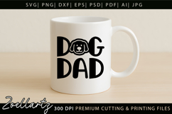 Dog Dad SVG Paw Prints SVG Fathers Day T-shirt Mug Design Product Image 2