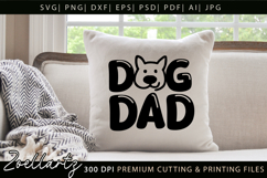 Dog Dad SVG PNG EPS Paw Prints SVG Dog Daddy T-shirt Design Product Image 4