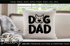 Dog Dad SVG PNG EPS Paw Prints SVG Dog Daddy T-shirt Design Product Image 4