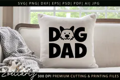 Dog Dad SVG Paw Prints SVG Fathers Day T-shirt Mug Design Product Image 4