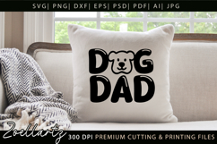 Dog Dad SVG Paw Prints SVG Fathers Day T-shirt Mug Design Product Image 3