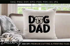 Dog Dad SVG Paw Prints SVG Fathers Day T-shirt Mug Design Product Image 3