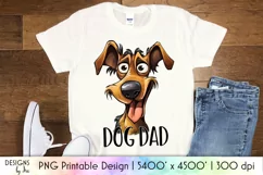 Dog DAD Sublimation | Funny Dog Illustration | Dog Lover PNG Product Image 1