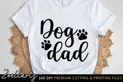 Dog Dad SVG Paw Prints SVG Fathers Day T-shirt Mug Design Product Image 1