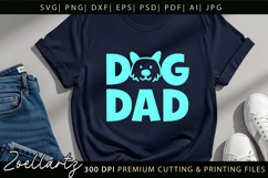 Dog Dad SVG Paw Prints SVG Fathers Day T-shirt Mug Design Product Image 3