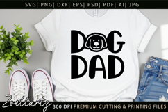 Dog Dad SVG Paw Prints SVG Fathers Day T-shirt Mug Design Product Image 5