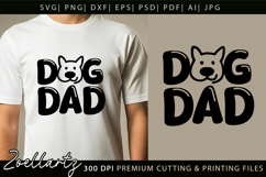 Dog Dad SVG PNG EPS Paw Prints SVG Dog Daddy T-shirt Design Product Image 5