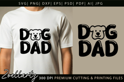 Dog Dad SVG Paw Prints SVG Fathers Day T-shirt Mug Design Product Image 5