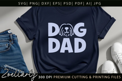 Dog Dad SVG Paw Prints SVG Fathers Day T-shirt Mug Design Product Image 4