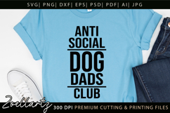 Dog SVG PNG Dog Dad SVG Cut File Anti-social Dads Club SVG Product Image 1