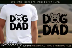 Dog Dad SVG PNG EPS Paw Prints SVG Dog Daddy T-shirt Design Product Image 1