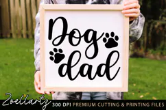 Dog Dad SVG Paw Prints SVG Fathers Day T-shirt Mug Design Product Image 2