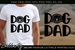 Dog Dad SVG Paw Prints SVG Fathers Day T-shirt Mug Design Product Image 1