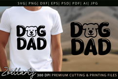 Dog Dad SVG Paw Prints SVG Fathers Day T-shirt Mug Design Product Image 1