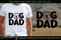 Dog Dad SVG Paw Prints SVG Fathers Day T-shirt Mug Design Product Image 1