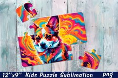 Rainbow dog| Summer Sublimation Puzzle Product Image 1