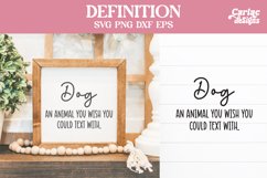 Dog Definition SVG Cut File and Sublimation