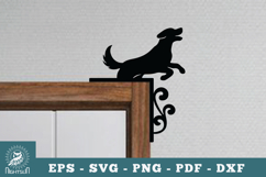 Dog Door Corner Lasercut SVG Product Image 1