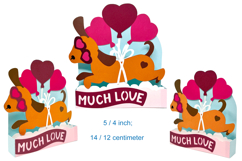 Valentine's Day Puppy SVG - Layered Heart Card Template Product Image 2