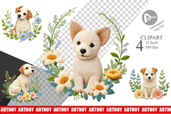 Dog Embroidery Clipart Product Image 1