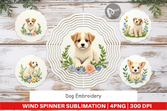 Wind Spinner Dog Embroidery Product Image 1
