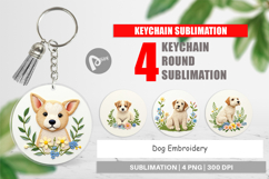Keychain Dog Embroidery Product Image 1