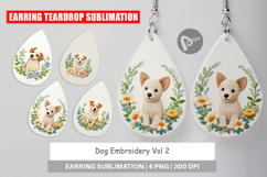 Earring Dog Embroidery Product Image 1