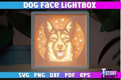 Dog Face Lightbox SVG Design | Paper Cut Design | SVG File Product Image 1