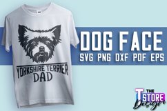 Dog Face SVG Design | Yorkshire Terrier Dad | SVG File Product Image 1