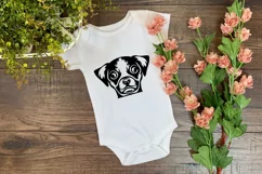 Chihuahua SVG Silhouette Design. This Chihuahua Dog Face T-shirt Design is Compatible with Cricut and Silhouette Cutting Machines