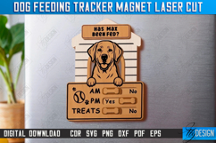 Dog Feeding Tracker Magnet Laser Cut Bundle, Reminder Magnet Product Image 3
