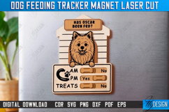 Dog Feeding Tracker Magnet Laser Cut Bundle, Reminder Magnet Product Image 4