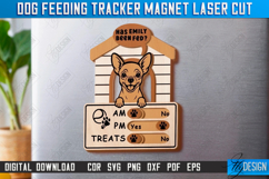 Dog Feeding Tracker Magnet Laser Cut Bundle, Reminder Magnet Product Image 11