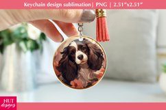 Nice Spaniel dog keychain PNG Dog Mom keychain sublimation Product Image 1