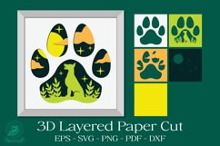 Animals Footprint 3D Layered Papercut Bundle Product Image 6