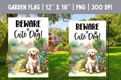 Funny Garden Flag Sublimation Design Bundle | Cute Dog Flag Product Image 5