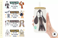 16 oz libbey glass can wraps with dog illustrations