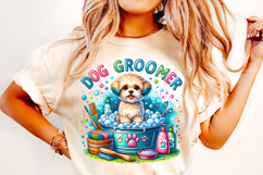 Dog Groomer Png, Sublimation PNG, Pet Groomer Png, Dog Lover Product Image 1