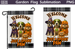Halloween Dogs Garden Flag | Just A Spooky Paw Product Image 1