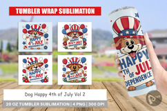 Tumbler Happy 4th of July Dog Product Image 1