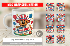 Mug Wrap Happy 4th of July Dog Product Image 1