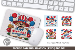Mouse Pad Happy 4th of July Dog Product Image 1