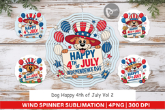 Wind Spinner Happy 4th of July Dog Product Image 1