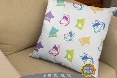 Dog Heads Sublimation Pattern Product Image 1