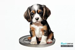Baby Dog in a Can Sublimation PNG Clipart Product Image 1