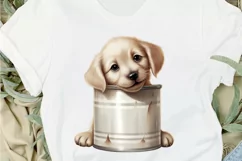 Baby Dog in a Can Sublimation PNG Clipart Product Image 2