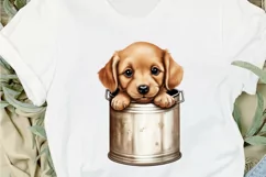 Baby Dog in a Can Sublimation PNG Clipart Product Image 2