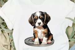 Baby Dog in a Can Sublimation PNG Clipart Product Image 2