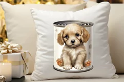 Baby Dog in a Can Sublimation PNG Clipart Product Image 3